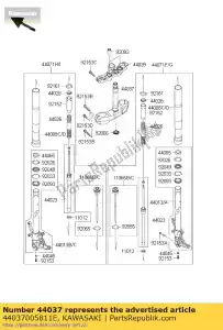 kawasaki 44037005811E tenedor-tenedor debajo, f.s.bl zr100 - Lado inferior