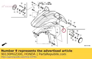 honda 90130MGZJ00 screw, pan, 6x30 - Bottom side