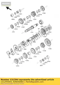 Kawasaki 131295004 transmission à engrenages spu - La partie au fond