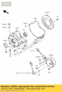 kawasaki 140311389 cover-generator kvf360-a1 - Bottom side