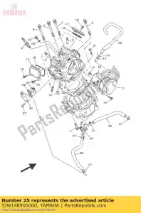 yamaha 5JW148900000 bunda de válvula de palheta - Lado inferior