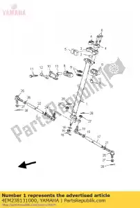 yamaha 4EM238131000 column, steering 2 - Bottom side