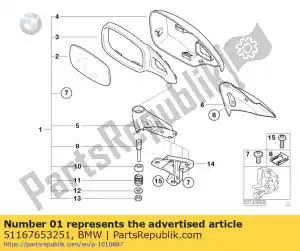 bmw 51167653251 mirrors, left - Middle