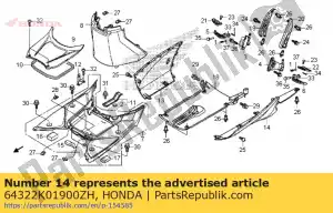 Honda 64322K01900ZH ok?adka, l f * nha84p * - Dół