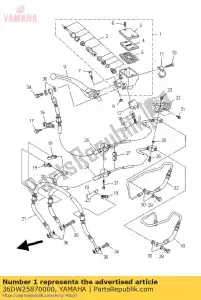 yamaha 36DW25870000 subconjunto del cilindro maestro - Lado inferior
