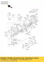 410381202, Kawasaki, trommel, achterrem klf300-c1 kawasaki klf 300 2000 2001 2002 2003 2004 2005 2006, Nieuw