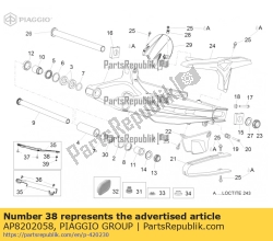 Aprilia AP8202058, Nit z tworzywa sztucznego. czarny, OEM: Aprilia AP8202058