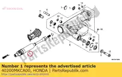 Aquí puede pedir conjunto de eje, hélice de Honda , con el número de pieza 40200MKCA00:
