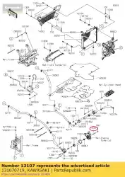 Here you can order the 01 shaft,water pump from Kawasaki, with part number 131070719: