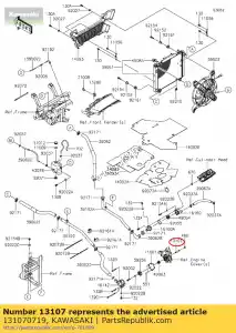 kawasaki 131070719 01 shaft,water pump - Bottom side