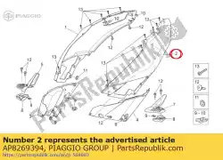 Qui puoi ordinare pannello laterale sinistro. Nero da Piaggio Group , con numero parte AP8269394: