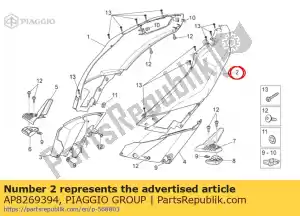 Piaggio Group AP8269394 pannello laterale sinistro. nero - Il fondo