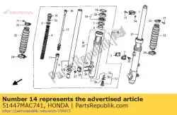 Aquí puede pedir anillo, tope del sello de aceite de Honda , con el número de pieza 51447MAC741: