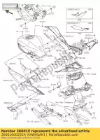 36001060251P, Kawasaki, lado cubierta, rh, c.l.green br250e kawasaki z 250 2016, Nuevo