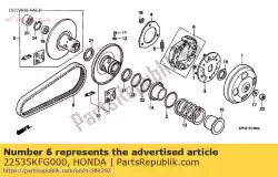 gewichtset, koppeling van Honda, met onderdeel nummer 22535KFG000, bestel je hier online: