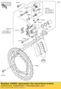 kawasaki 430820165 01 klocek-zestaw-hamulec - Dół