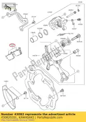 Qui puoi ordinare 01 pastiglia-assi-freno da Kawasaki , con numero parte 430820201: