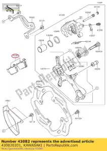 kawasaki 430820201 01 plaquette-assy-frein - La partie au fond