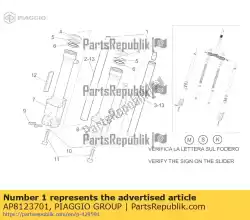 Ici, vous pouvez commander le butée de fin de course auprès de Piaggio Group , avec le numéro de pièce AP8123701: