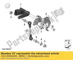 bmw 34219908485 tornillo de cabeza de relleno - m6x10-8.8-mkl- - Lado inferior