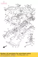 2PP241050000, Yamaha, montaje del soporte del tanque 2 yamaha  mt 850 900 2015 2016 2017 2018 2019 2020 2021, Nuevo