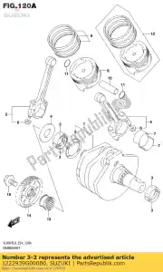 Suzuki 1222939G000B0 bearing,cranksh - Bottom side