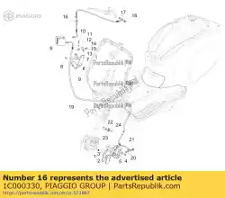 abs-eenheid - rechter rempomppijp van Piaggio Group, met onderdeel nummer 1C000330, bestel je hier online: