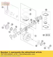 78730018000, KTM, cigüeñal cpl. husqvarna ktm  exc xc 500 501 2012 2014 2015 2016, Nuevo