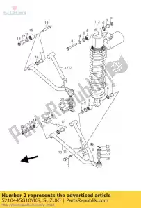 suzuki 5210445G10YKS absorvedor, fr sho - Lado inferior