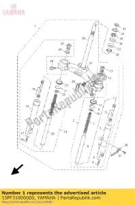 yamaha 15PF31000000 komplet przedniego widelca - Dół