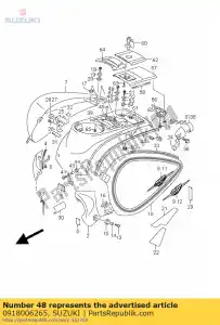 suzuki 0918006265 espaçador - Lado inferior