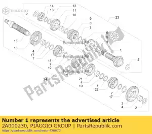 Piaggio Group 2A000230 wa? przek?adni g?ównej - Dół