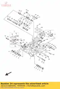 yamaha 2S32216B0000 brkt., 1 - Bottom side