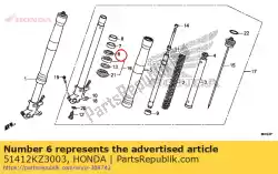 Aqui você pode pedir o anel, volta em Honda , com o número da peça 51412KZ3003: