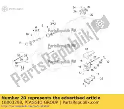 Ici, vous pouvez commander le actionneur à ressort de serrage de selle auprès de Piaggio Group , avec le numéro de pièce 1B003298: