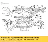 L9543113, Piaggio Group, exhaust manifold ape mc349b0d2 vin: zapt2d4mc, zapt3e9ac, motor: ldw422 zapt10000 422 2005 2006 2007 2008 2009 2010 2011 2012 2013 2014 2015 2016 2017 2018 2019 2020 2021 2022, New