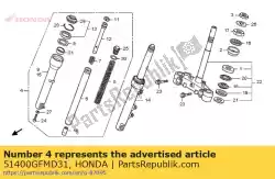 Aquí puede pedir tenedor, delantero de Honda , con el número de pieza 51400GFMD31: