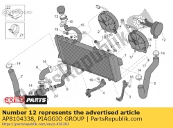 Aprilia AP8104338, Drieweg spruitstuk, OEM: Aprilia AP8104338