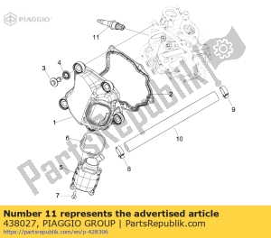 aprilia 438027 spark plug rg4hc - Bottom side