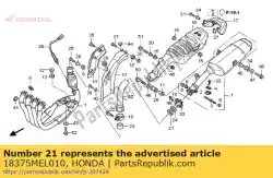 Qui puoi ordinare piastra, giunto (48. 6) da Honda , con numero parte 18375MEL010: