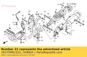 honda 18375MEL010 piastra, giunto (48.6) - Il fondo