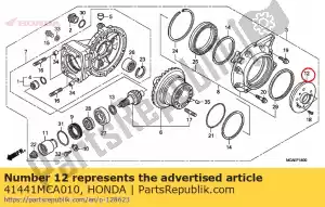 honda 41441MCA010 brida, lado del engranaje final - Lado inferior