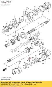 Suzuki 0833141529 circlip - Lado inferior