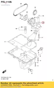 suzuki 1640001H00 bomba assy, ??eng o - Lado inferior