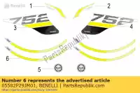 05582P29JM01, Benelli, autocollant de roue benelli euro 5 752 2022 2023, Nouveau