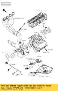 kawasaki 260310821 harnas zr1000daf - Onderkant