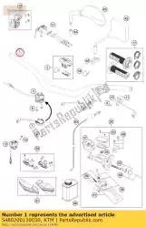 stuur d = 28mm sx / exc zwart van KTM, met onderdeel nummer 5480200130030, bestel je hier online: