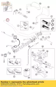 KTM 5480200130030 stuur d = 28mm sx / exc zwart - Onderkant