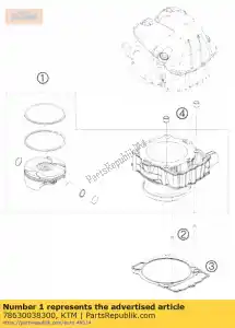 ktm 78630038300 cylinder and piston cpl. - Bottom side