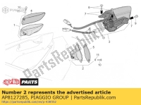 AP8127285, Aprilia, indicatore di direzione posteriore sinistro, Nuovo